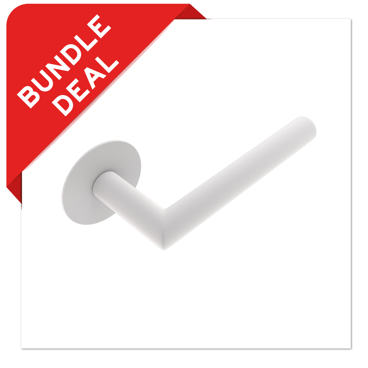 Sluitwerkpakketten met Deurkruk Orbit 19 Flat Wit